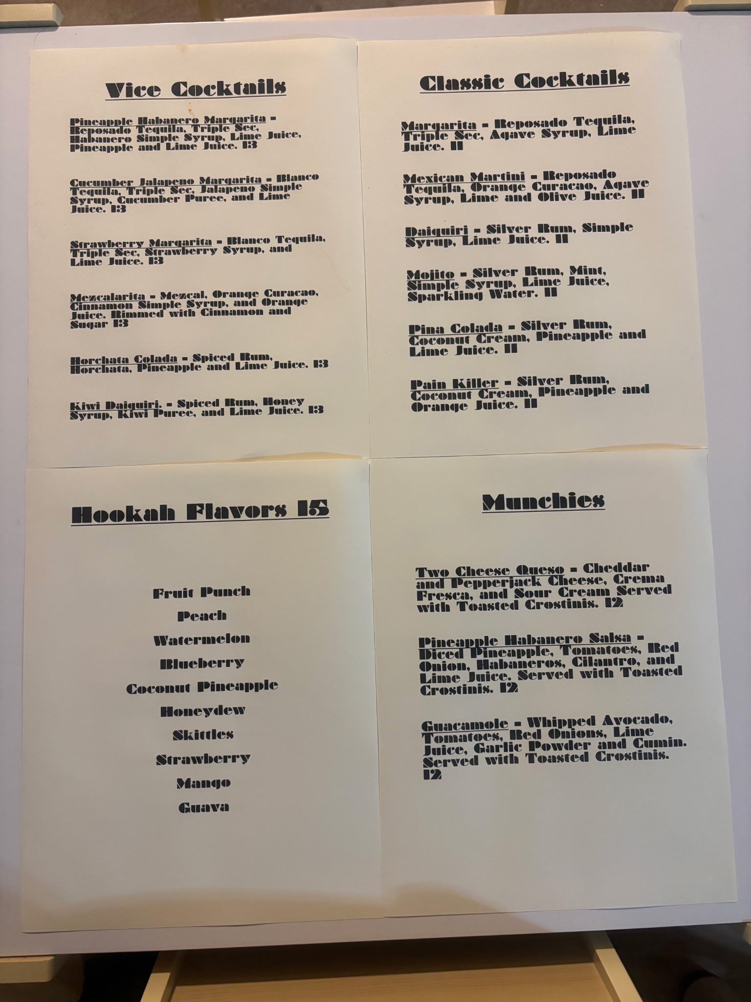 Original client menu